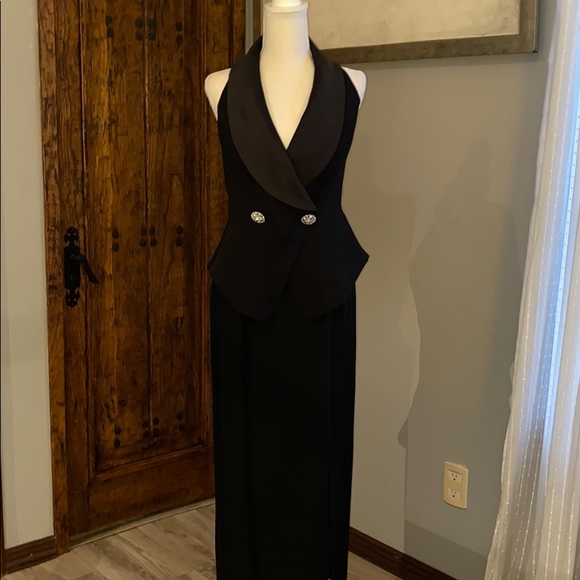 tuxedo evening gown